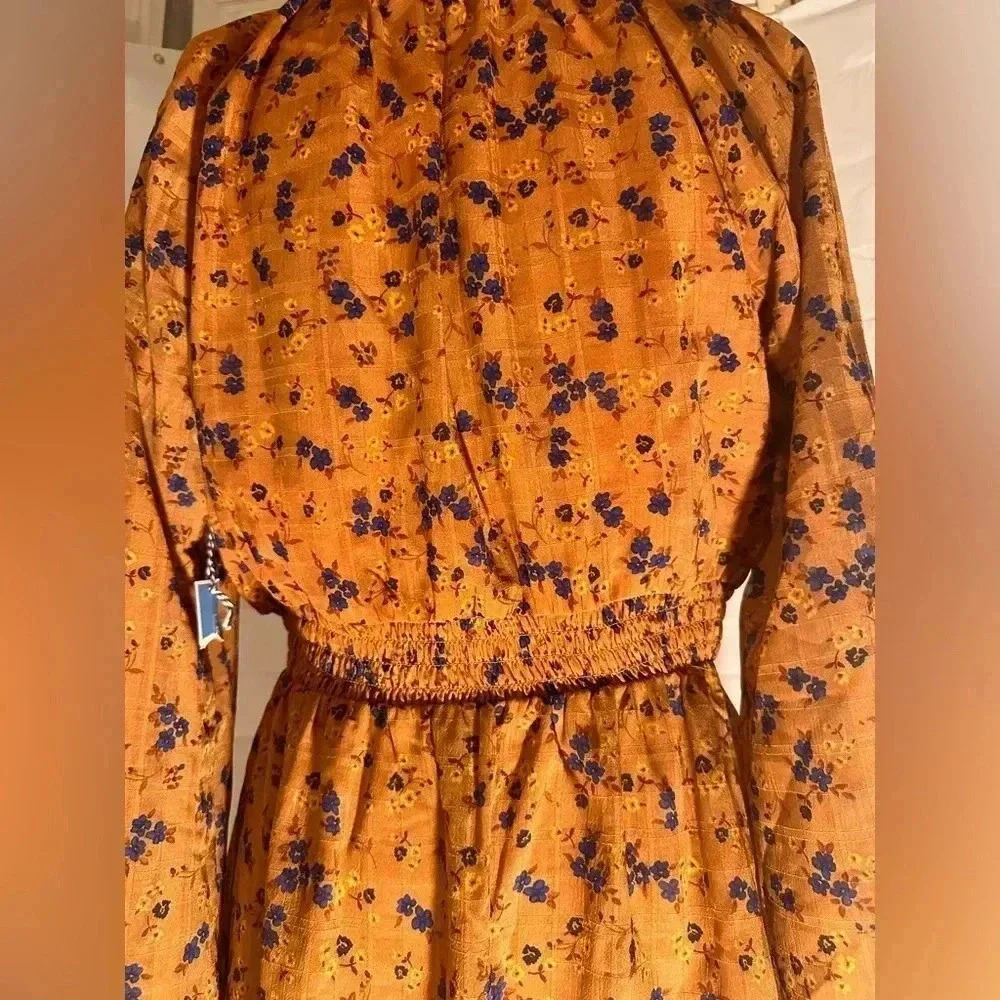 NWT Draper James Multicolored Midi Wrap Tiered Dr… - image 4